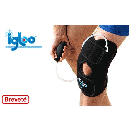 Attelle de genou rigide universelle, cryothérapie Igloo, vendu avec pack gel